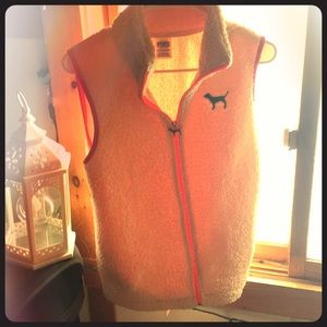 VS pink Sherpa vest